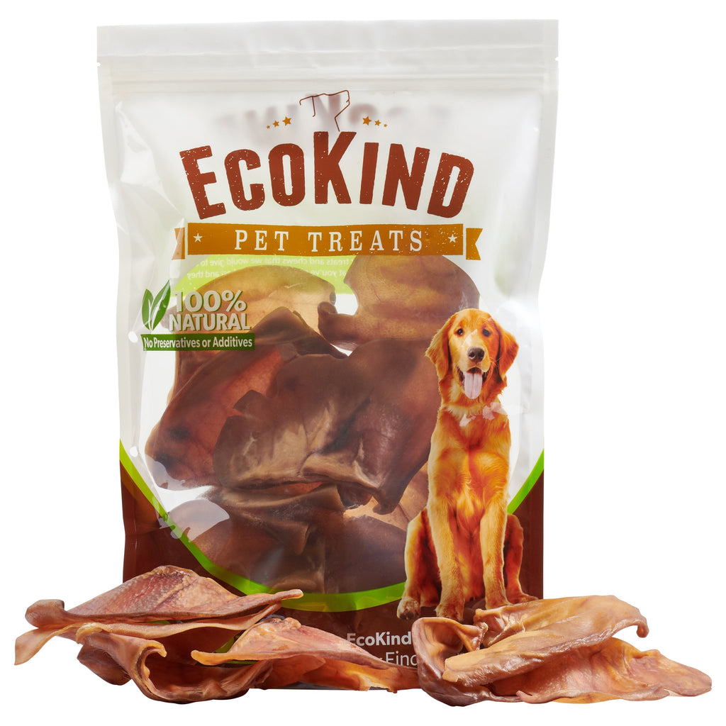 USA Pig Ears by EcoKind Dog Treats and Chews Thick-Cut, All Natural Dog Treats